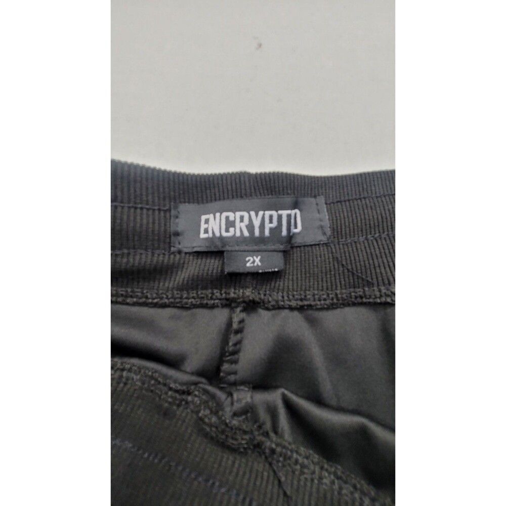 Encrypted Cargo Jogger Pants Mens 2X Black Zip Pockets Stretch NEW - Picture 6 of 13